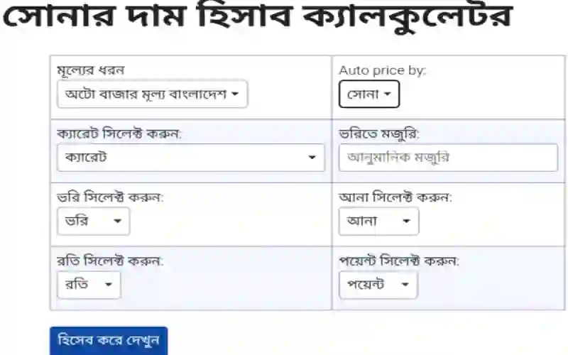 সোনার দাম হিসাব করার সহজ পদ্ধতি - GoldRateBD